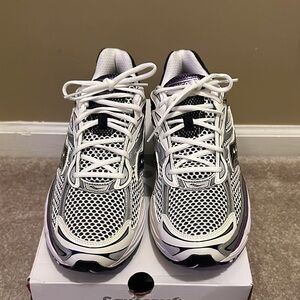 Saucony Black and White Mesh Sneakers